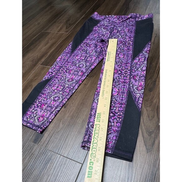 Athleta Tapestry Chaturanga Capri Leggings Purple Crop Athletic Pants Medium - Picture 6 of 8